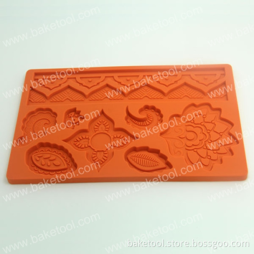 New Multiple Flowers Silicone Mold for Cake Fondant Decoration